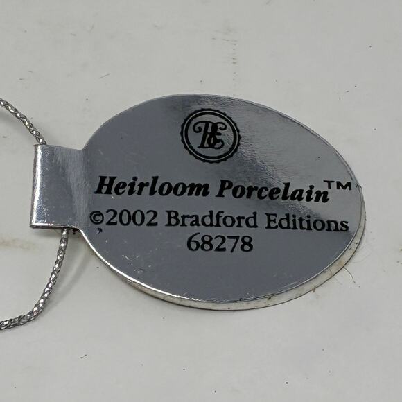 Bradford Editions Era of Louis Tiffany Heirloom Porcelain Ornaments #14 set of 3 - Picture 8 of 8